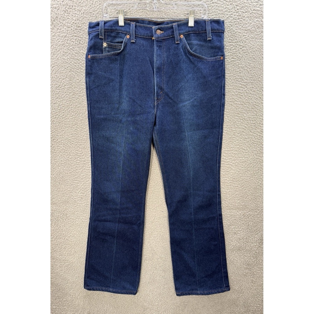 Vintage Levis 517 Jeans Mens 38x30 Blue Denim Bootcut Orange Tab Made In USA 90s